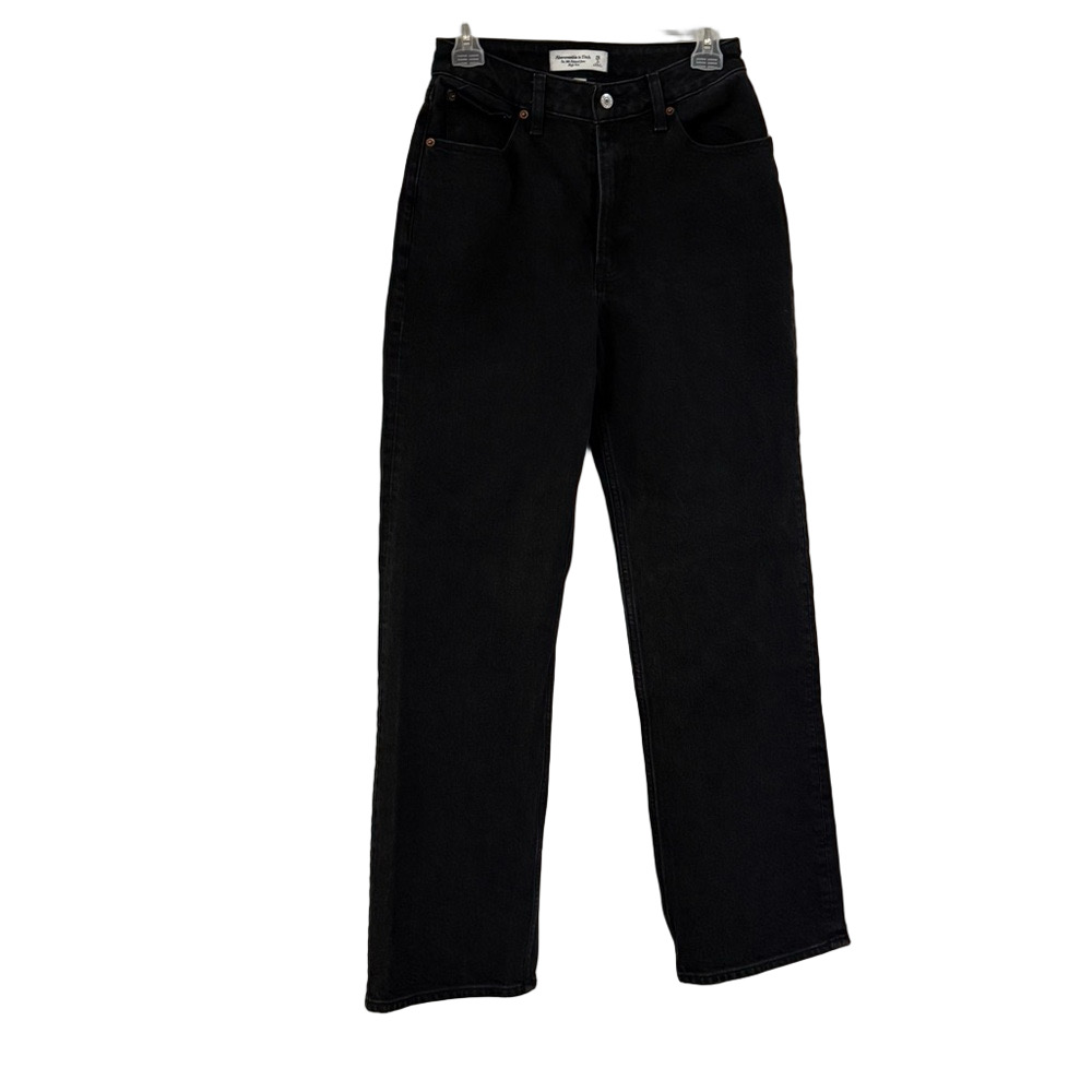 Abercrombie & Fitch Women's Black Straight Leg Jeans